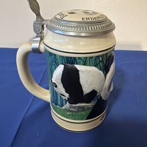 1992 Budweiser GIANT PANDA  Endangered Species Beer Stein Mug *New‎ in Box